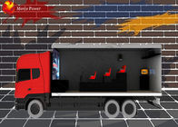 Custom Cabin / Truck Dynamic Mobile Rạp chiếu phim 7D với ánh sáng gió sương mù