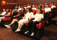 Rạp chiếu phim 4D màu đen / trắng / ghế đỏ, thiết bị thực tế ảo cho công viên giải trí