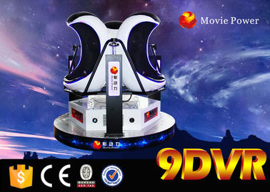 Màu trắng và đen 9D Egg VR Cinema 3 ghế Ghế chuyển động và thực tế ảo