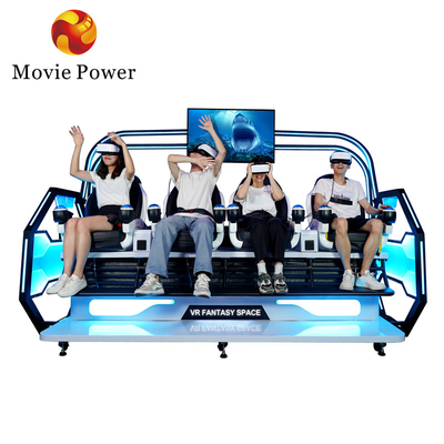 2.5kw Virtual Reality Roller Coaster Simulator 4 chỗ ngồi 9D VR Cinema Space Theater