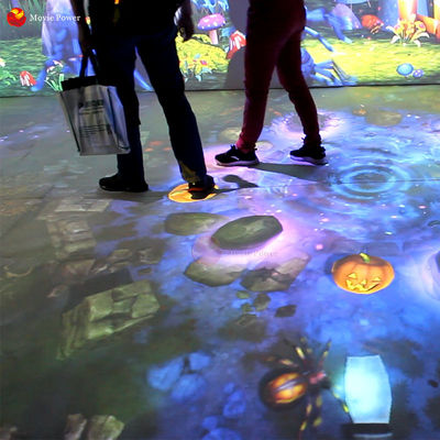 Thiết bị sân chơi cho trẻ em Máy chiếu 3D Hologram Tunnel Trò chơi tương tác trên sàn chuyển động
