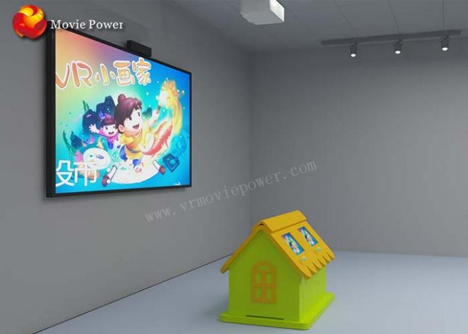 Công viên giải trí VR Máy chiếu tương tác trong nhà cho trẻ em Máy trò chơi vẽ tranh 1,5 KW 1
