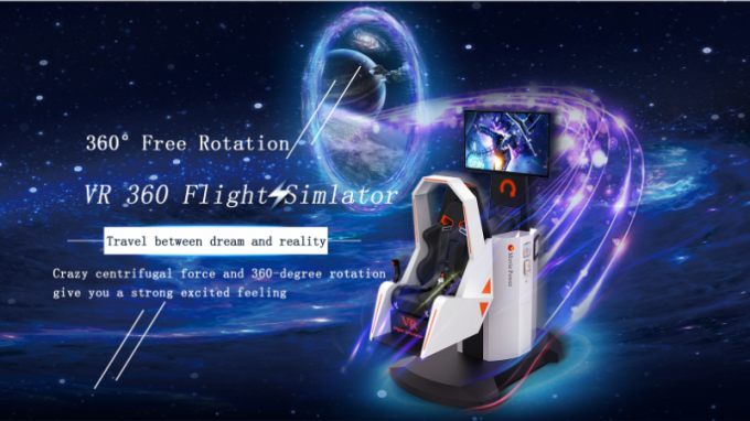 Roller Coaster 360 Flight Simulator / Ghế mô phỏng chuyển động 9d Vr Vật liệu sợi thủy tinh 0