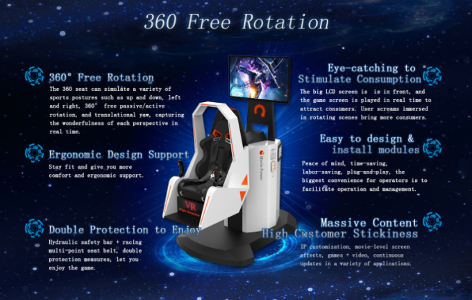 Roller Coaster 360 Flight Simulator / Ghế mô phỏng chuyển động 9d Vr Vật liệu sợi thủy tinh 1