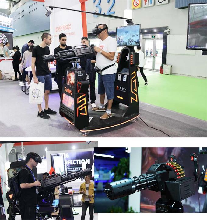 Màu đen VR Gatling Simulator Trò chơi bắn súng thực tế ảo 1