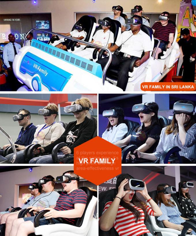 Kinh doanh trò chơi bắn súng gia đình phổ biến 6 chỗ ngồi Tương tác VR 9D Simulator 0