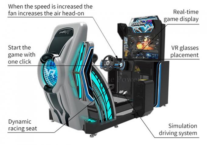 Trò chơi arcade 9d Lái xe mô phỏng Máy chơi trò chơi đua xe dành cho trẻ em được vận hành bằng tiền xu 2