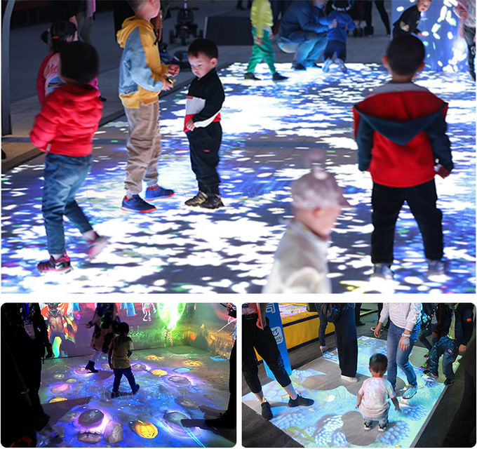 Trò chơi trẻ em Thiết bị sân chơi trong nhà Hệ thống chiếu sàn 3D 1