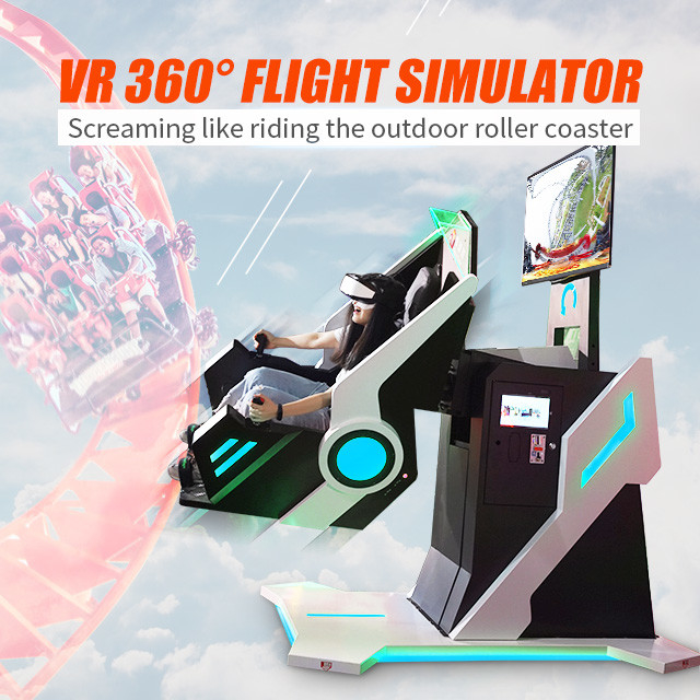 Rạp chiếu phim 3D 9D VR Tàu lượn siêu tốc thực tế ảo Ghế xoay 360 Vr Máy trò chơi mô phỏng chuyến bay 0