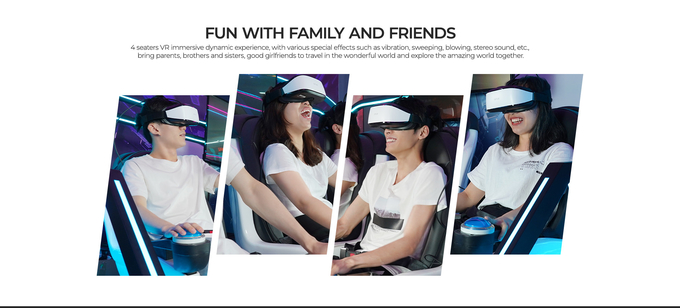 2.5kw Virtual Reality Roller Coaster Simulator 4 chỗ ngồi 9D VR Cinema Space Theater 1