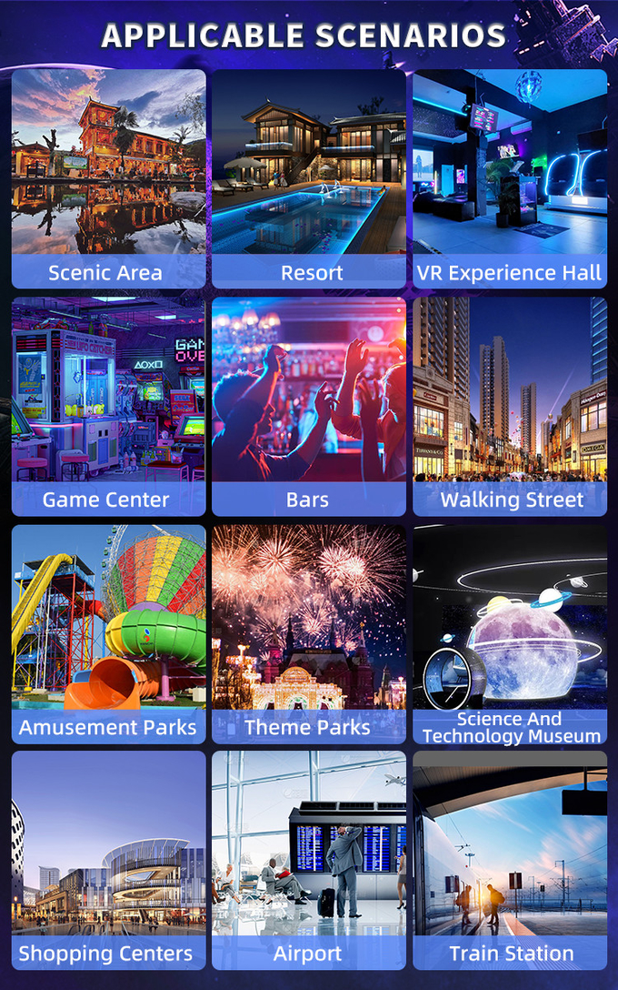 Các sản phẩm công viên giải trí 2 chỗ ngồi Tiền xu hoạt động trò chơi VR Nhà hát bay VR/AR/MR Giải trí 8