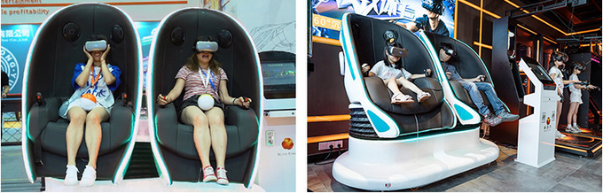 Công viên giải trí 9D VR Egg Chair Simulator VR Shark Motion Cinema 2 chỗ ngồi 3