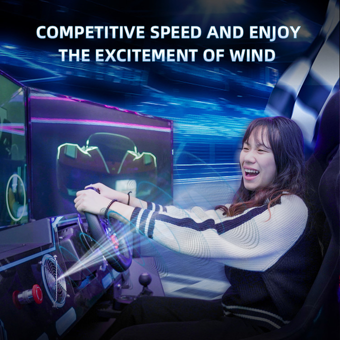 6dof Motion Simulator đua xe đua xe Arcade Game Machine Simulator lái xe với 3 màn hình 2