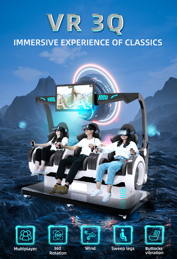 Thiết bị giải trí 9d Vr Cinema Virtual Reality Roller Coaster 9d Vr Chair For Park 0