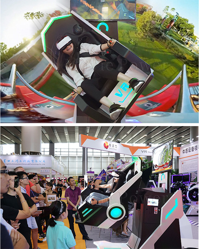 Rạp chiếu phim 3D 9D VR Tàu lượn siêu tốc thực tế ảo Ghế xoay 360 Vr Máy trò chơi mô phỏng chuyến bay 1