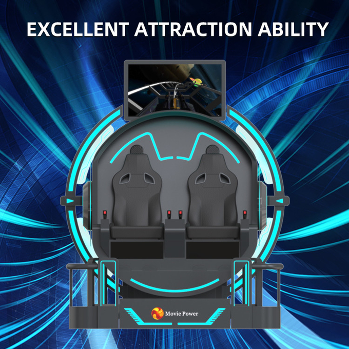 VR 360 2 chỗ ngồi 9d roller coaster Máy VR 360 Rotation VR Cinema 360 độ Flying Chair Simulator 6