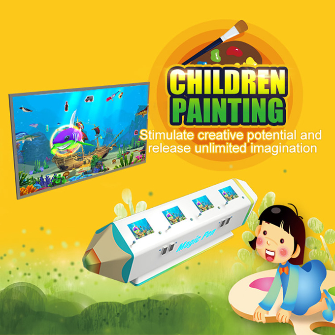 Trò chơi nhiều người chơi cho trẻ em 3d Interactive AR Projector Indoor Children Painting Game Machine 0