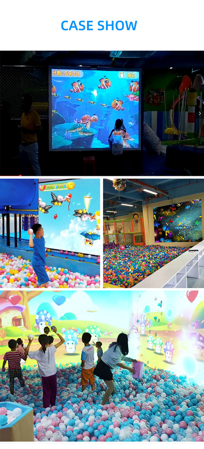 Trò chơi chiếu tường tầng lớn dành cho trẻ em Công viên sân chơi trong nhà 3D Trò chơi bóng tương tác cho trẻ em 7
