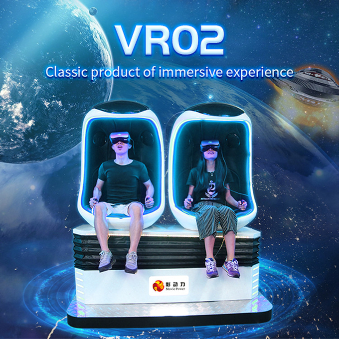 2 người chơi thực tế ảo 9d ghế trứng 9d vr roller coaster máy chơi game mô phỏng nền tảng chuyển động mô phỏng 0