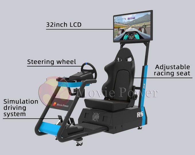 Thiết bị điều khiển xe mô phỏng đua xe thủy lực VR dành cho trò chơi nhỏ tại nhà 0,5KW 2