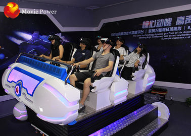 Multi Seats 9D Simulator Thế giới ảo Simulator với tai nghe màu xanh / màu trắng
