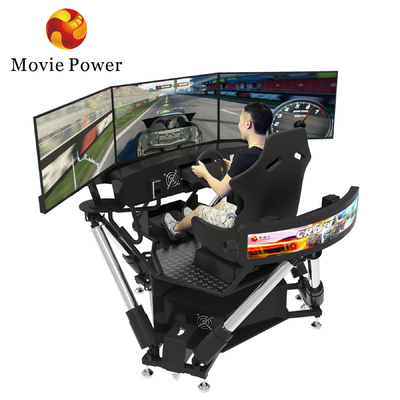 Máy tính di động 3 màn hình lái xe mô phỏng 6 DOF Xe đua Arcade Động lực động động
