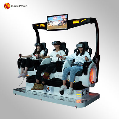 3 chỗ ngồi 360 ° 9D VR Cinema Ghế trò chơi tương tác cho trung tâm mua sắm