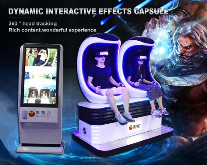 2 ghế VR Egg Cinema Simulator 9d Motion Rider Trò chơi tàu lượn siêu tốc thực tế ảo 0