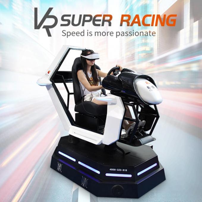 Sợi thủy tinh Thực tế ảo Kart Racing Simulator Hiệu ứng gió cho trẻ em 0