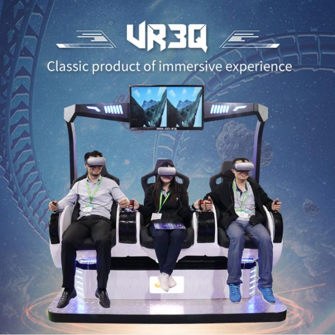 Sợi thủy tinh 9D VR Rạp chiếu phim 3 người Hiệu ứng động Đặc biệt Thiết bị chiếu phim 0