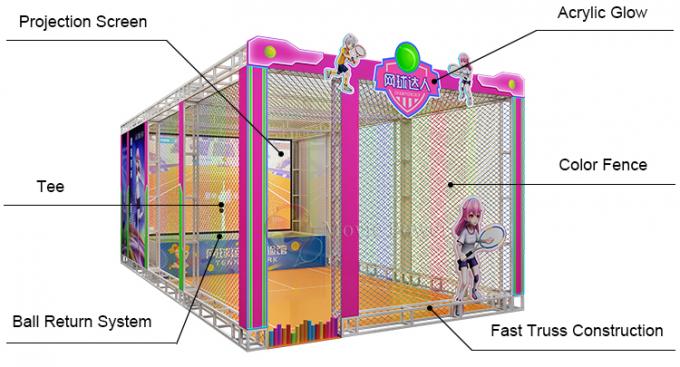 Công viên chủ đề VR 1 người chơi Trò chơi quần vợt tương tác dành cho trẻ em Máy thực tế ảo 1
