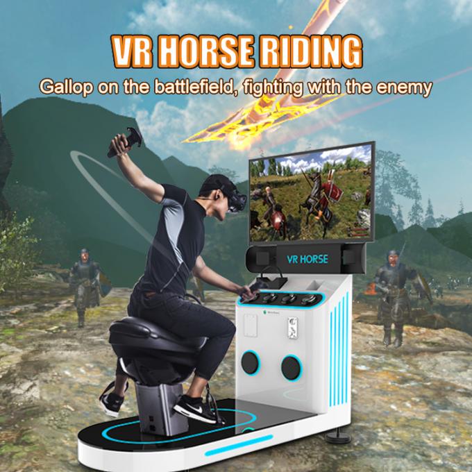Trò chơi vận hành bằng đồng xu VR Mô phỏng thực tế ảo Horse 9d Trải nghiệm trò chơi mô phỏng đua xe 0