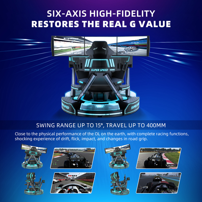 Giá bán buôn VR Racing Simulator Thiết bị trò chơi xe siêu tốc 9D VR thương mại 5