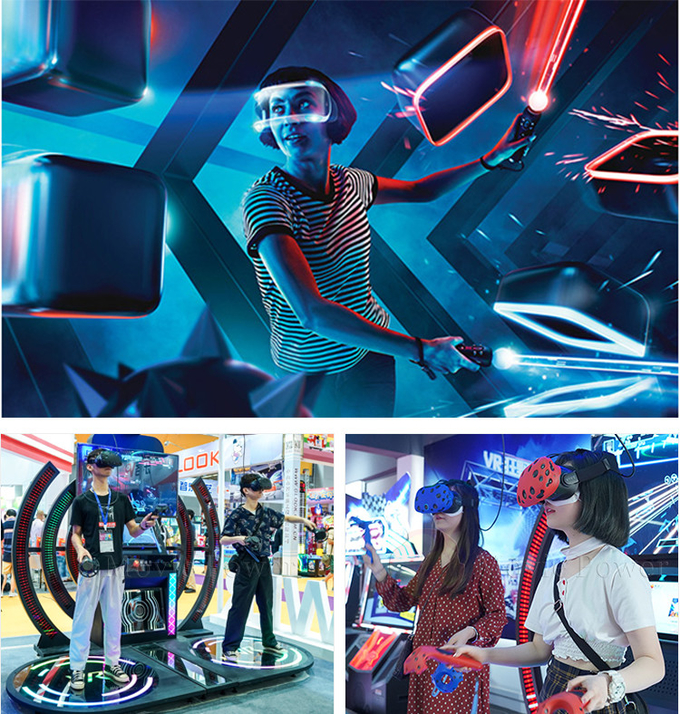 Trò chơi mô phỏng đào tạo âm nhạc Máy Arcade tương tác Chuyến bay chuyển động đầy đủ VR Trò chơi khiêu vũ âm nhạc 1