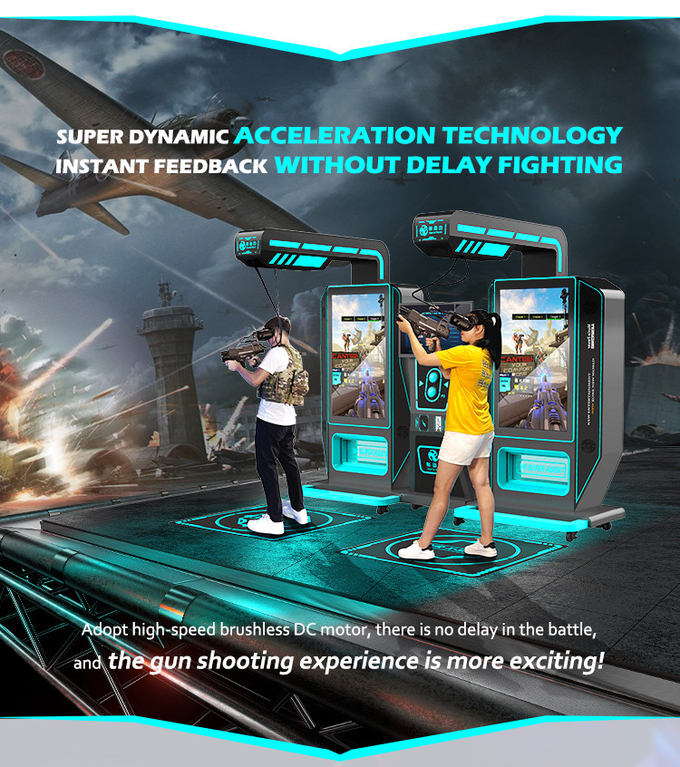 Máy chơi trò chơi Arcade Virtual Reality Shooting 9d Vr Shoot Game Thiết bị cho 2 người chơi 2