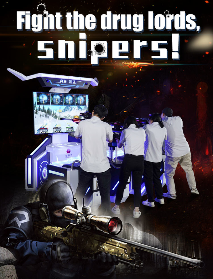 4 người chơi AR Sniper Coin Game Arcade được vận hành súng máy bắn súng AR Gaming Equipment 0