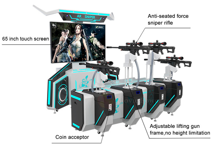 4 người chơi AR Sniper Coin Game Arcade được vận hành súng máy bắn súng AR Gaming Equipment 3