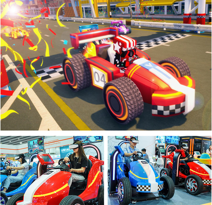 Trò chơi đua xe đa người chơi cho trẻ em 9D thực tế ảo lái xe mô phỏng 1