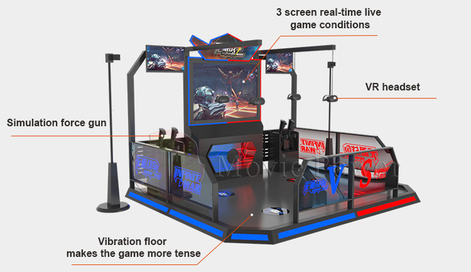Thiết bị thực tế ảo Máy chơi trò chơi bắn súng VR 9d VR Shoot Simulator Vr Shooting Arena Multiplayer 3