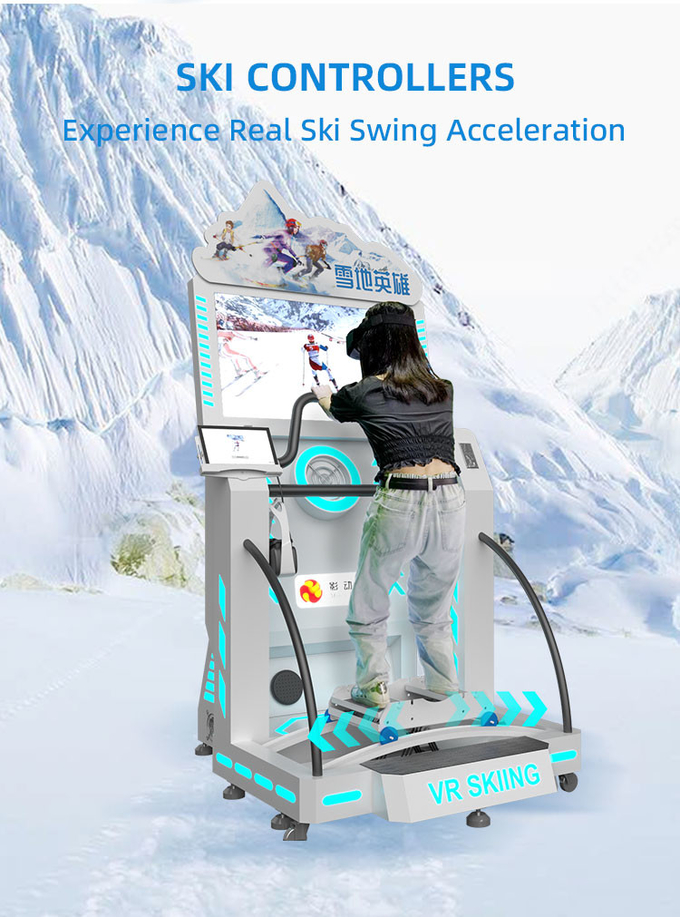 Máy mô phỏng trượt tuyết trong nhà Máy mô phỏng thực tế ảo 9d Máy mô phỏng VR Thiết bị công viên giải trí 3