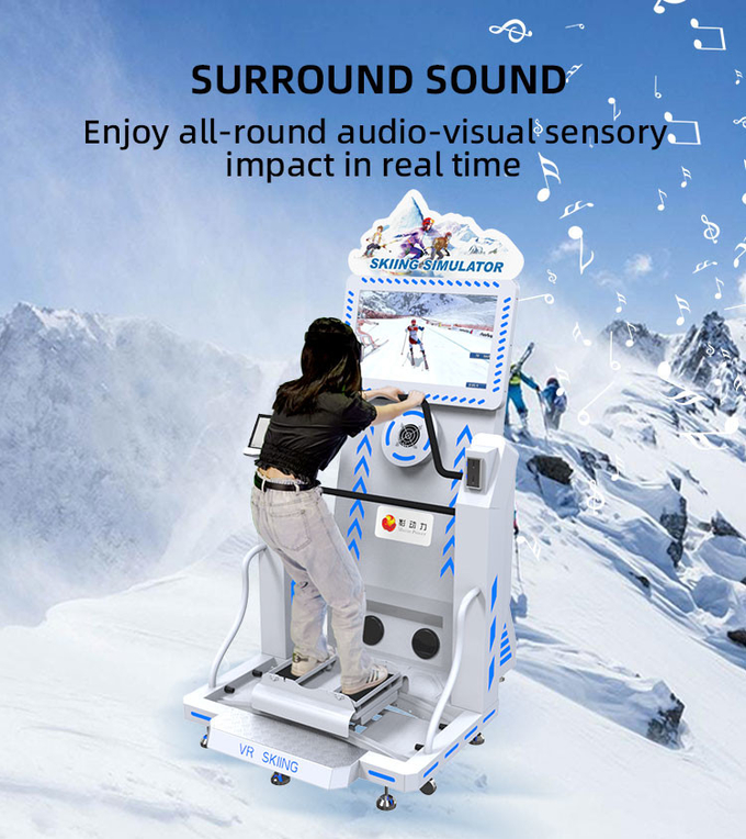 Máy mô phỏng trượt tuyết trong nhà Máy mô phỏng thực tế ảo 9d Máy mô phỏng VR Thiết bị công viên giải trí 4