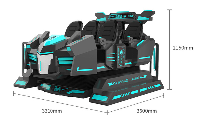 6 chỗ ngồi 9d VR Cinema Arcade Virtual Reality Roller Coaster VR Thiết bị 7