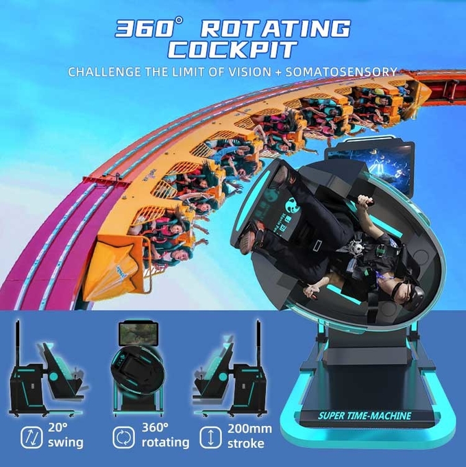 Trình mô phỏng thực tế ảo thương mại 9D VR Super Time Machine Fly Thiết bị trò chơi 5