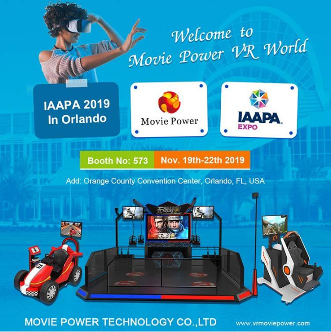 Movie Power VR Simulator gặp bạn tại IAAPA Expo Orlando