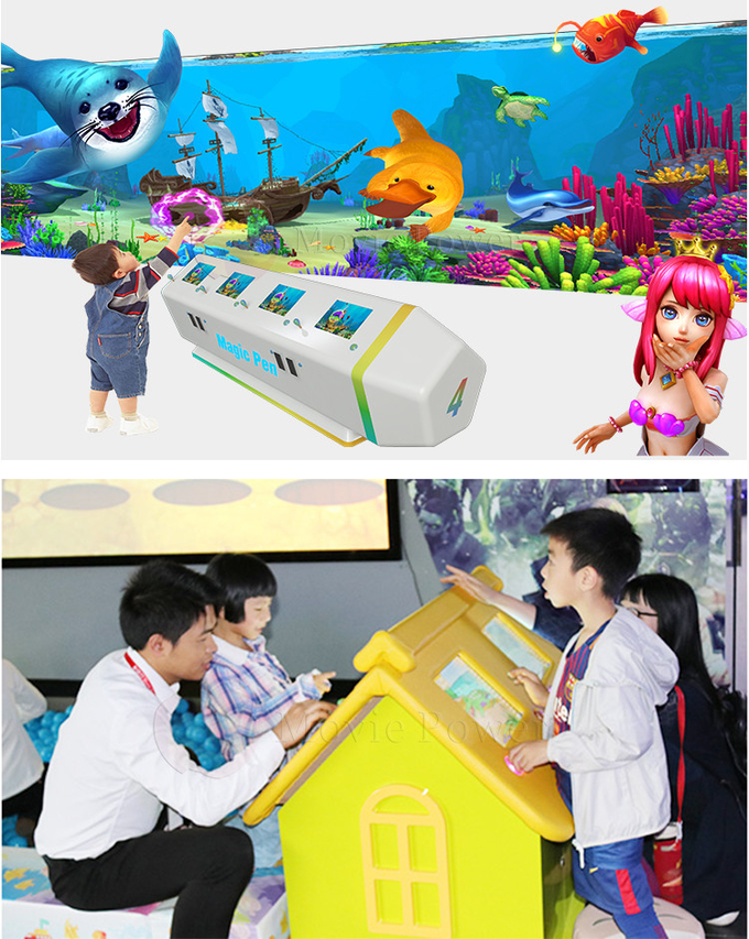 Trò chơi nhiều người chơi cho trẻ em 3d Interactive AR Projector Indoor Children Painting Game Machine 1