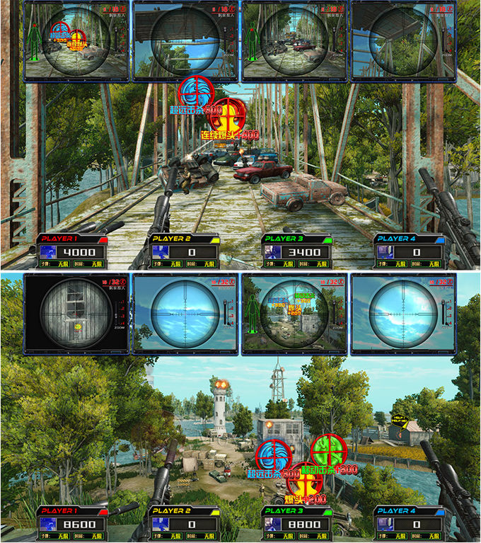 Trò chơi bắn súng VR trong nhà tương tác Máy chơi Arcade 4 người chơi cho công viên giải trí 1